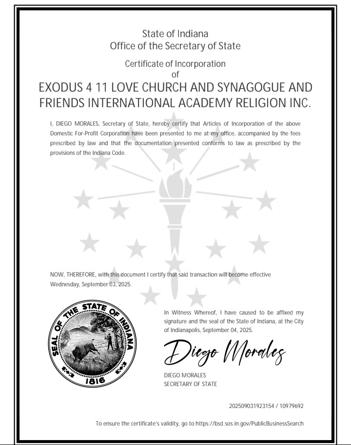 My Indiana business license picture